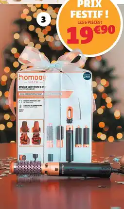 Gifi Homday brosse coiffante 5 têtes offre