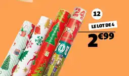 Gifi 4 rouleaux de papier cadeau 2 m offre