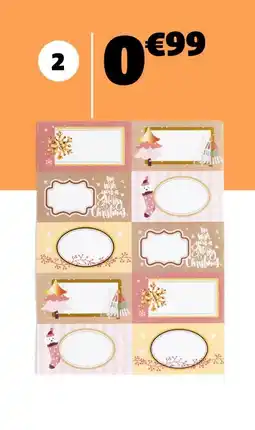 Gifi Étiquettes cadeaux autocollantes x10 offre