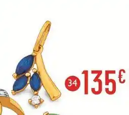 E.Leclerc Pendentif saphirs et diamant 0,03 ct offre