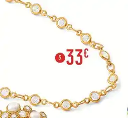 E.Leclerc Collier en plaqué or et oxydes de zirconium offre