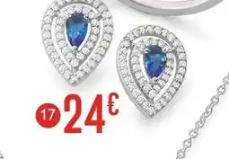 E.Leclerc Boucles argent rhodié et oxydes de zirconium offre