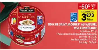 Supeco Connétable noix de saint-jacques au naturel msc offre