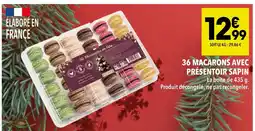 Supeco 36 macarons avec présentoir sapin offre