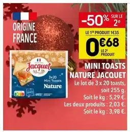 Supeco Jacquet mini toasts nature offre