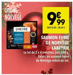 Supeco Labeyrie saumon fumé de norvège offre