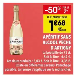 Supeco D'artigny apéritif sans alcool pêche offre