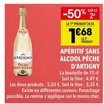 Supeco D'artigny apéritif sans alcool pêche offre