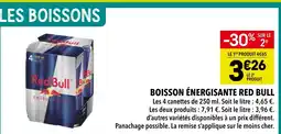 Supeco Red bull boisson énergisante offre