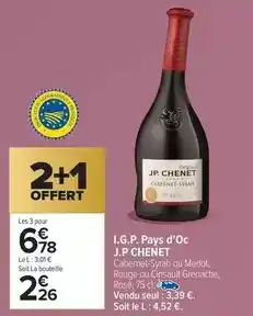 Carrefour Drive I.g.p. pays d'oc offre