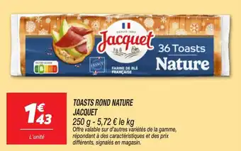 Netto Toasts rond nature jacquet offre