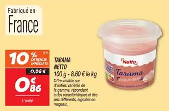 Netto Tarama netto offre