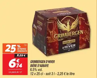 Netto Grimbergen d'hiver bière d'abbaye offre