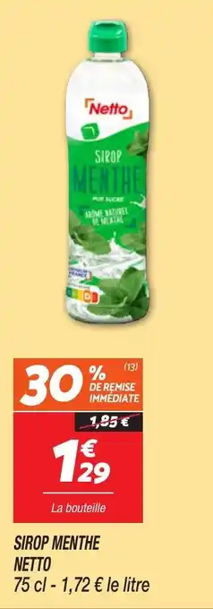 Netto Sirop menthe netto offre