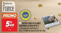 Netto Huitres fines de claires marennes-oléron igp n°3 offre