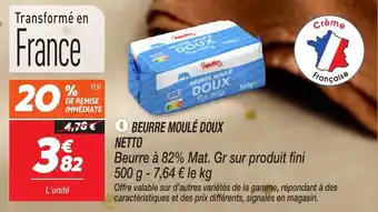 Beurre moulé doux netto