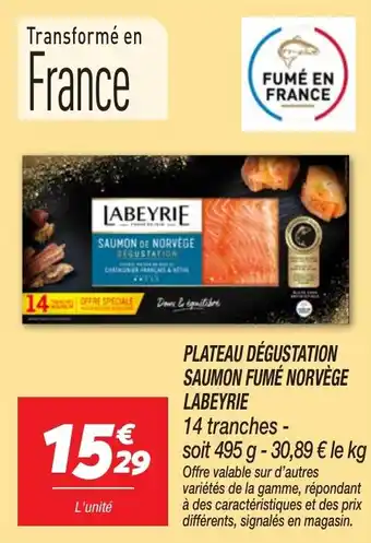 Netto Plateau dégustation saumon fumé norvège labeyrie offre