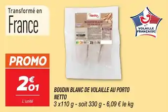 Netto Boudin blanc de volaille au porto netto offre