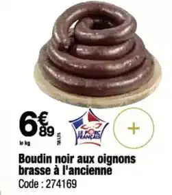 Promocash Boudin noir aux oignons brasse à l'ancienne offre