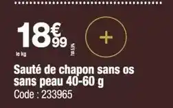 Promocash Sauté de chapon sans os sans peau offre