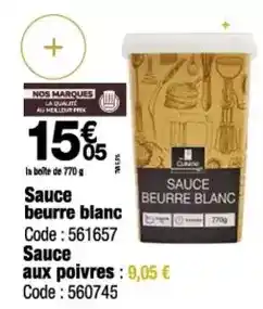 Promocash Sauce beurre blanc offre