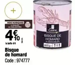 Promocash Bisque de homard offre