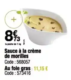Promocash Sauce à la crème de morilles offre