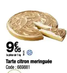 Promocash Tarte citron meringuée offre