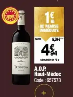 Promocash A.o.p. haut-médoc offre