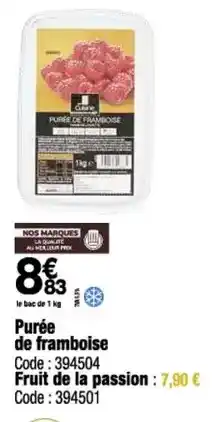 Promocash Carrefour - purée de framboise offre