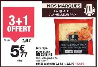 Promocash Carrefour - mix râté pour pizza offre
