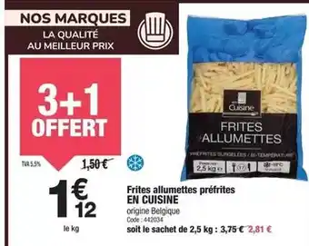 Promocash Frites allumettes préfriites offre