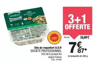 Promocash Fini - dés de roquefort a.o.p. société professionnel offre