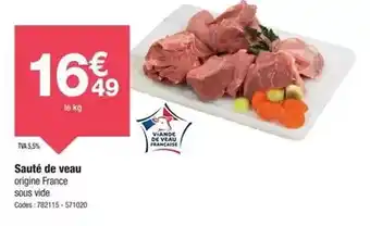 Promocash Sauté de veau offre