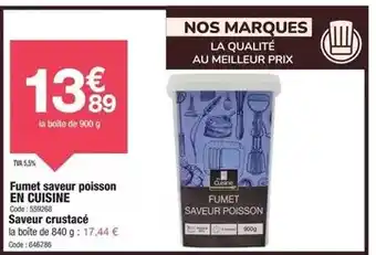 Promocash Fumet saveur poisson offre