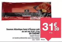 Promocash Saumon atlantique fumé d'écosse salé au sel sec offre