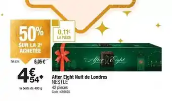 Promocash Nestlé - after eight nuit de londres offre
