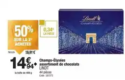 Promocash Lindt - champs-élysées assortiment de chocolats offre