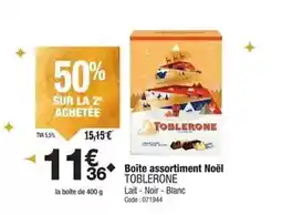 Promocash Toblerone - boîte assortiment noël offre