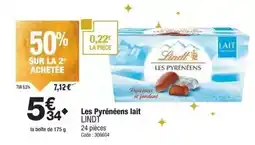 Promocash Lindt - les pyrénéens lait offre