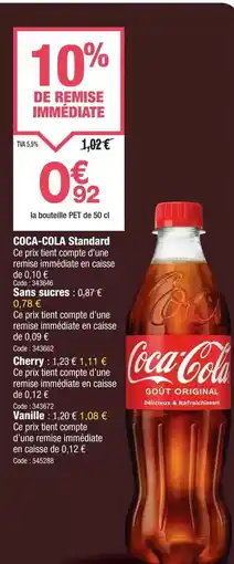 Promocash Coca cola - ginebra offre