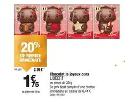 Promocash Joyeux - chocolat le ours offre