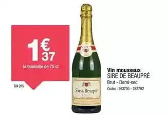 Promocash Brut - vin mousseux offre