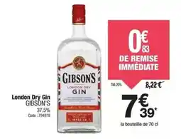 Promocash Gibson's - london dry gin offre