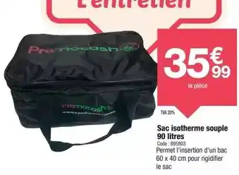 Promocash Sac isotherme souple 90 litres offre