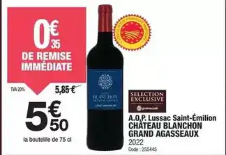 Promocash A.o.p. lussac saint-emilion offre