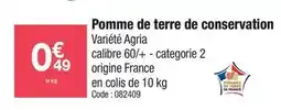 Promocash Pomme de terre de conservation offre