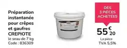 Promocash Preparation instantanée pour crêpes et gaufres offre