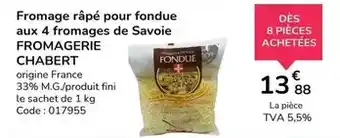 Promocash Fromage râpé pour fondue aux 4 fromages de savoie fromagerie offre