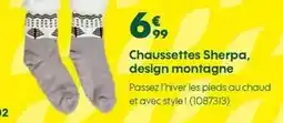 Truffaut Chaussettes sherpa, design montagne offre